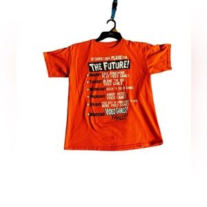 GILDAN BOY’S ORANGE GRAPHIC SHORT SLEEVE T-SHIRT SZ 2XL (18)